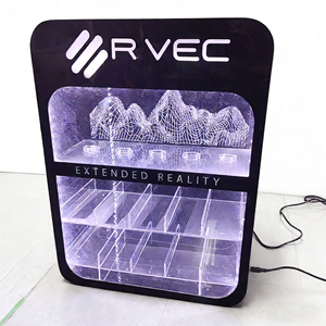 Exhibidor de Mostrador de Acrílico PMMA Ecológico Personalizable de Fábrica, Moderno y de Lujo, con 1 Estante, para Aceites Esenciales, Ropa y Tabaco - Product Image 1