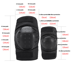 Ensemble de 4 protections anti-chute pour motocross tout-terrain avec logo personnalisé, genouillères courtes, coudières, protège-jambes, équipement de protection pour moto - Product Image 4