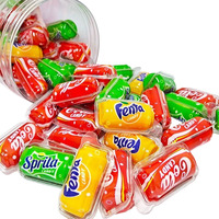 Bonbons gélifiés de haute qualité en forme de canettes de soda 3D, saveur cola, citron, orange, fourrés à la confiture