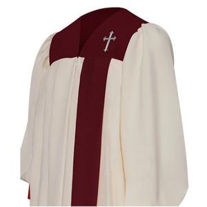 Robes de choeur blanches d'église d'harmonie personnalisées de haute qualité avec croix - Product Image 5