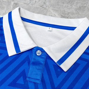 Maillot de football rétro personnalisé pour homme, sublimé, respirant, à manches courtes, style streetwear tendance, avec logo brodé - Product Image 5