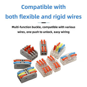 Bloques <span class=keywords><strong>de</strong></span> terminales para cables eléctricos <span class=keywords><strong>de</strong></span> distribución <span class=keywords><strong>de</strong></span> energía 225, conexión push-in <span class=keywords><strong>de</strong></span> 5 entradas y 5 salidas, contactos <span class=keywords><strong>de</strong></span> cobre - Product Image 2