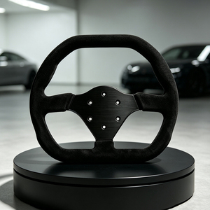 Volante de carreras de simulación de gamuza de 310 mm y 6 tornillos, de aluminio CNC con forma de <span class=keywords><strong>D</strong></span>, para simulación de carreras y modificación de automóviles OEM ODM - Product Image 1