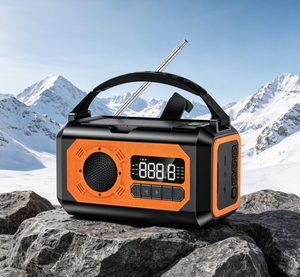 Radio météo solaire à manivelle 10000mAh avec batterie rechargeable, lampe torche LED AM/FM/WB - Product Image 5