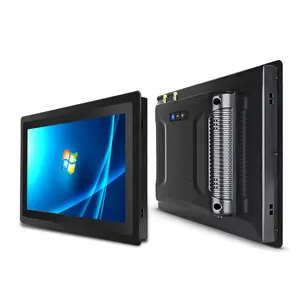 Ip65 Fanless 10.1 인치 정연한 스크린 옥외 1080*800 높은 광도 터치스크린 산업 pc는 1 대의 컴퓨터에서 모두 방수 처리합니다