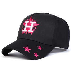 Hot Selling Black White Star Snapback Caps Embroidery Letter Baseball Cap for Women Men - Product Image 2
