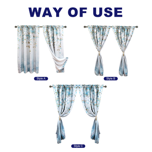 <span class=keywords><strong>2022</strong></span> Hot Custom 100% Polyester 150GSM Tissu 50x98 "127x250 Bleu Isolé Blackout Salon Fenêtre Rideaux - Product Image 6