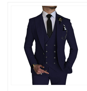 2024 OEM <span class=keywords><strong>Slim</strong></span> <span class=keywords><strong>Fit</strong></span> <span class=keywords><strong>traje</strong></span> de 3 piezas <span class=keywords><strong>traje</strong></span> de boda masculino esmoquin con corbata trajes de hombre rayas <span class=keywords><strong>azul</strong></span> <span class=keywords><strong>marino</strong></span> - Product Image 3
