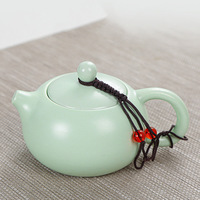 Tasse de Voyage en Céramique Personnalisée avec Logo, Coffret Cadeau d'Affaires Style Chinois en Céramique Céladon avec Sac Cadeau