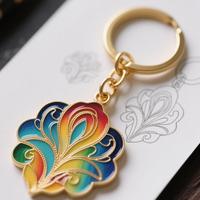 Porte-clés personnalisé en métal de haute qualité avec logo en émail dur ou souple, support de pièces de monnaie, vente en gros