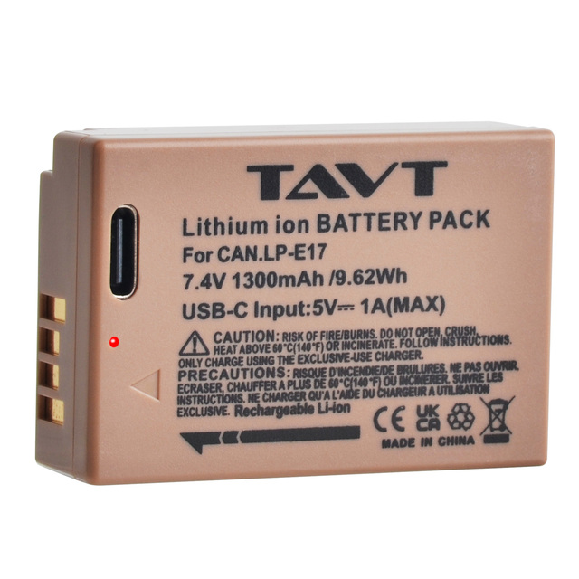 LP-E17 E17 1300mAh Battery with Type-C for Canon EOS 77D 750D 760D 8000D M3 M5 M6 Rebel T6i T6s Kiss X8i 200D 800D SL2 Camera