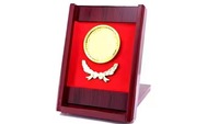 Plaque de remerciement moderne en métal gravée, écologique, en coffret en bois de luxe, d'Inde, pour cadeaux d'affaires et usage professionnel, en gros