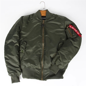 <span class=keywords><strong>Giacca</strong></span> Bomber Formale MA1 da <span class=keywords><strong>Uomo</strong></span> Invernale Impermeabile Traspirante in Nylon con Collo Alto <span class=keywords><strong>e</strong></span> Logo Frontale - Product Image 4