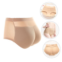 Culotte de rehaussement des fesses à motif solide pour femmes Shapewear tricoté avec faux sous-vêtements de cul pour le contrôle de la forme du corps