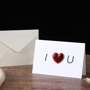 Biglietto di auguri fatto a mano di san valentino con busta con stampa di carta piccola stampa di matrimonio con messaggio di salto <span class=keywords><strong>d</strong></span>'<span class=keywords><strong>amore</strong></span> - Product Image 2