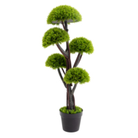 PZ-1-115 Populaire PE Pin Aiguille Topiaire Arbres Certifié Faux Vert Plante En Pot En Plastique Pot Arbres Élagués pour La Maison Chambre Décor