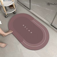Tapis de bain absorbant personnalisé CF en caoutchouc naturel à séchage rapide, antidérapant, doux, en diatomite, tapis antidérapant en diatomite
