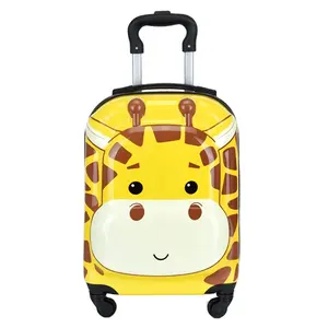 Boîte à tige de traction pour enfants en gros dessin animé 18 pouces bagages étudiant combinaison serrure barre de traction boîte mignon roue universelle voyage