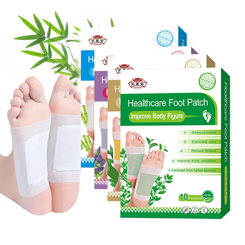 Prix usine à base de plantes Detox Pied Patch Absinthe Gingembre Vinaigre De Bambou Nettoyage En Profondeur À Base De Plantes Detox Améliorer Le Sommeil Foot Pads