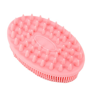 Playboy <b>Silicone</b> Scalp Massage Brush Pink Full Body Hair Care <b>Tool</b> - Product Image 2