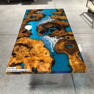 2019 speciale in legno massello con tavolo <span class=keywords><strong>da</strong></span> pranzo in resina lastra di resina tavolino - Product Image 6