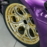 Velg Mobil Custom Gold Deep Lip Multi-Spoke Ukuran Khusus PCD untuk Show Car Stance Tuning Dibuat Sesuai Pesanan