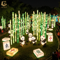 Komplettlösung für Projektlaternen: Panda- und Bambus-Seidenfestival-Kulturlaternen für Park- und Feiertagsdekoration