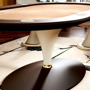Mesa de Póker Texas Hold'em Moderna y Creativa de Madera Sólida para Múltiples Jugadores, Mesa de Juego con Fieltro para el Hogar, Clubes y Ocio - Product Image 4