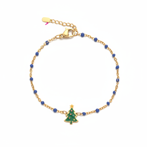 Bracelets de Noël au design nouveau et en gros Bracelet en acier inoxydable pour femme avec breloques pour sapin de Noël - Product Image 1