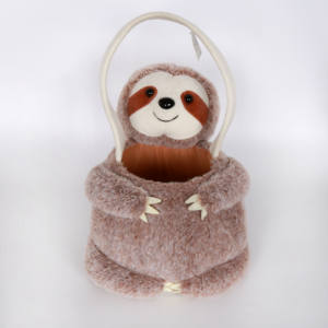 Cestino per uova di pasqua in <span class=keywords><strong>peluche</strong></span> marrone per bambini <span class=keywords><strong>peluche</strong></span> adorabile morbido <span class=keywords><strong>peluche</strong></span> ottimo regalo tutte le età compleanno - Product Image 4