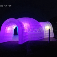 Tente dôme gonflable LED avec lumières changeantes, auvent personnalisé pour événements, pavillon lumineux pour spectacles nocturnes, festivals et expositions