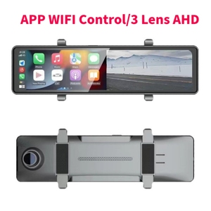 12 "Android Auto Carplay Lente dual Coche Dvr Cámara de video Grabadora Espejo retrovisor Dash Cam con Wifi - Product Image 2