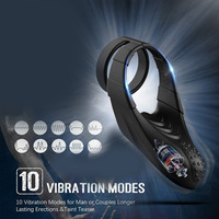 Offre Spéciale : Anneau vibrant double pour pénis avec stimulation des testicules, jouet sexuel pour homme, masseur de prostate, double anneau vibrant pour hommes