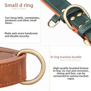 Pu Leer Anti Verloren Gegraveerde Hondenhalsband Middelgrote Grote Honden Halsband - Product Image 3