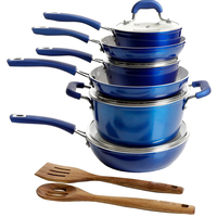 Meilleure Vente : Batterie de Cuisine Moderne en Métal 12 Pièces Antiadhésive avec Revêtement Céramique, Poignées en Acier Inoxydable, Compatible Induction, Écologique