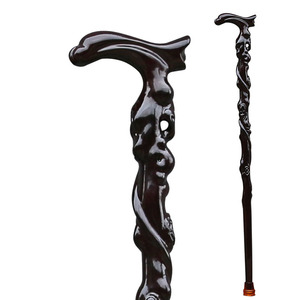 Bastón de senderismo de madera de palisandro tallada, 92 cm, con mango antideslizante, para personas mayores, montañismo y uso al aire libre. - Product Image 5