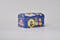 Boîte à souvenirs en métal recyclé verrouillable pour enfants, boîte secrète rectangulaire mignonne à motif de dessin animé, cadeau pour enfants, emballage haut de gamme
