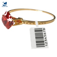 Étiquettes personnalisées en rouleau, découpées à la forme, estampage métallique doré, étiquettes vierges pré-remplies, autocollants PVC imprimés pour bijoux