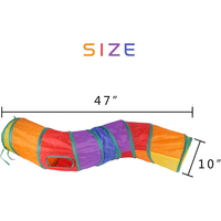 Tunnel de jeu interactif pliable pour animaux de compagnie, jouet d'activité pliable pour chats d'intérieur, chatons, lapins, chiots, petits animaux, usage quotidien