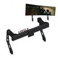 Support triple moniteur entièrement métallique, support pour 3 écrans de simulateur de course, angle de vision librement réglable