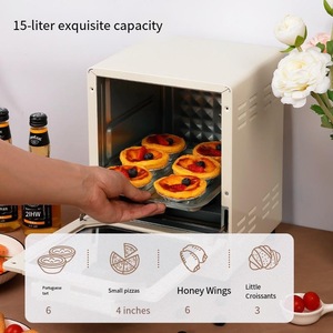 Mini Vertical <b>Toaster</b> Oven 220V Electric Multi-Purpose Countertop Oven With Baking Tray White Plastic Housing - Product Image 4