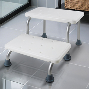 Tabouret à double niveau en alliage d'aluminium et plastique, antidérapant, pour salle de bain, douche, baignoire, pour personnes âgées, capacité de 150 kg - Product Image 1