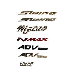 Venta al por mayor personalizado 3D suave ABS 3M adhesivo 3D letras coche emblema con logotipo de motocicleta pegatina