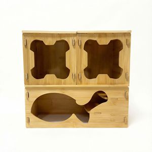 Casa de Bambú Natural de Dos Pisos para Hámsteres, Casa de Escondite Transpirable para Mascotas Pequeñas - Product Image 2