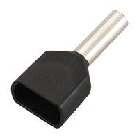 Cosses de raccordement à sertir en laiton pré-isolées série TE, à double cordon, pour tube de cuivre, type broche, isolées, double isolation