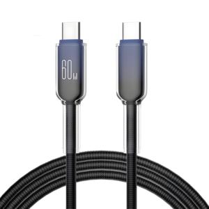เครื่องชาร์จเร็ว PD 60W USB-C คริสตัลฝ้าสำหรับอุปกรณ์มือถือสายชาร์จและถ่ายโอนข้อมูลแบบอเนกประสงค์ C ไปยัง C - Product Image 1