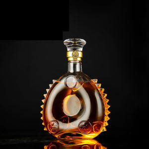 ผู้ผลิตขวดแก้วแบบแบนทรงกระบอก ขนาด 300 มล. 500 มล. สำหรับใส่เหล้าวอดก้า XO พร้อมฝาปิด - Product Image 3