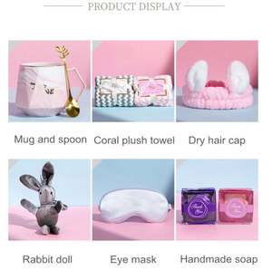 Juego de Regalo de Alta Calidad con Taza de Cerámica, Cuchara, Toalla, Conejito de Peluche y Jabón, Ideal para Regalos Promocionales de Uso Común - Product Image 5