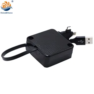 one way USB/Type-C power supplies retractable charger cable recoiler