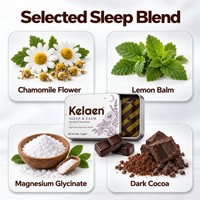 Complément alimentaire au chocolat aux herbes pour le sommeil, bonbons au cacao pour la relaxation nocturne